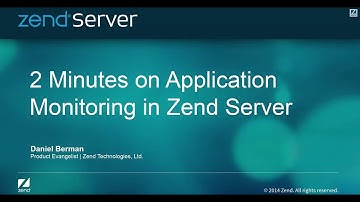 Application Monitoring using Zend Server