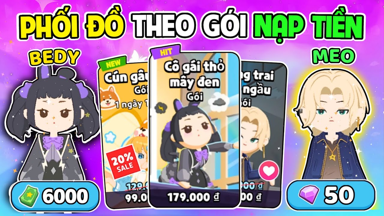 BEDY SOLO PHỐI ĐỒ CÀY CHAY GIỐNG VỚI GÓI TRANG PHỤC NẠP TI.ỀN CÙNG MEO PHẦN 4 | PLAY TOGETHER