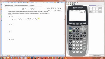 Finding an x-Value Corresponding to a z-Score Using the TI-84