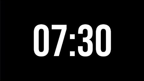7 Minute 30 Second Countdown Timer | Minimal