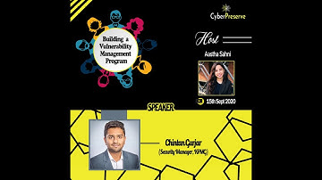 Building a Vulnerability Management Program by Chintan Gurjar