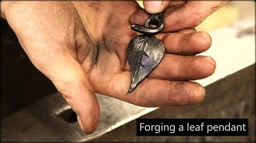 Blacksmithing - Forging a leaf pendant
