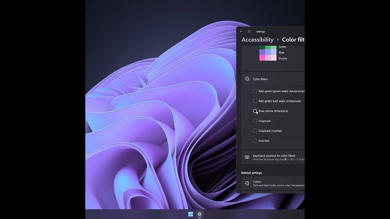 Enable color filters (accessibility) on Windows 11 - Pureinfotech