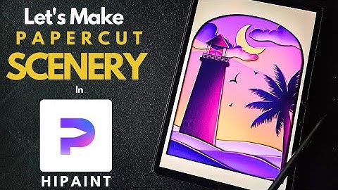 How to make Papercut scenery art in HIPAINT | Beginners Hipaint tutorial
