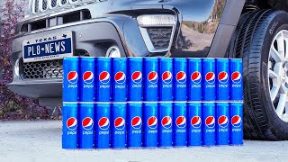 JEEP RENEGADE VS 20 PEPSI COLA ! | Crushing Crunchy & Soft Things with Car screenshot 2