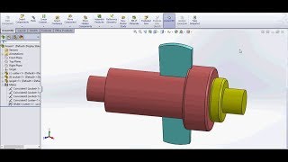 Solidworks Cotter Joint assembly design tutorial with details.