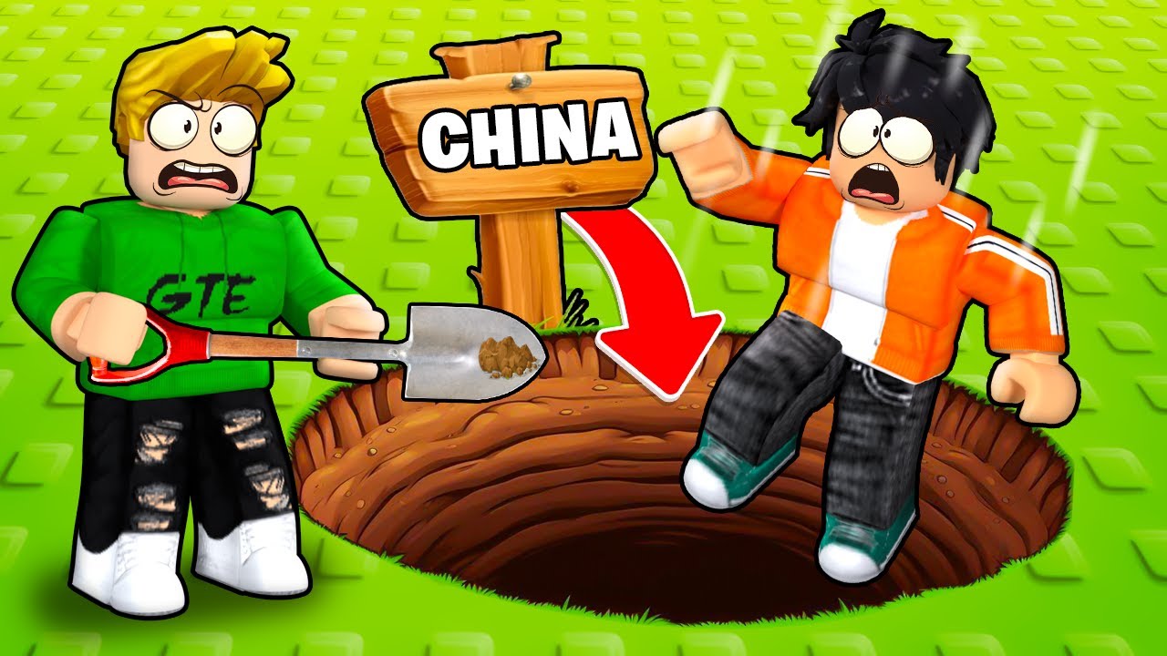 DIGGING TO CHINA in Roblox!