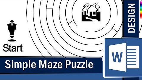 How to make a simple Maze Puzzle in Microsoft Word - Ms Word Tutorial