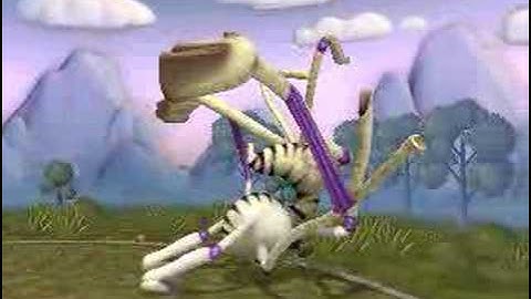 monster with penis, eggs, 2  heads and 6 eyes (spore)