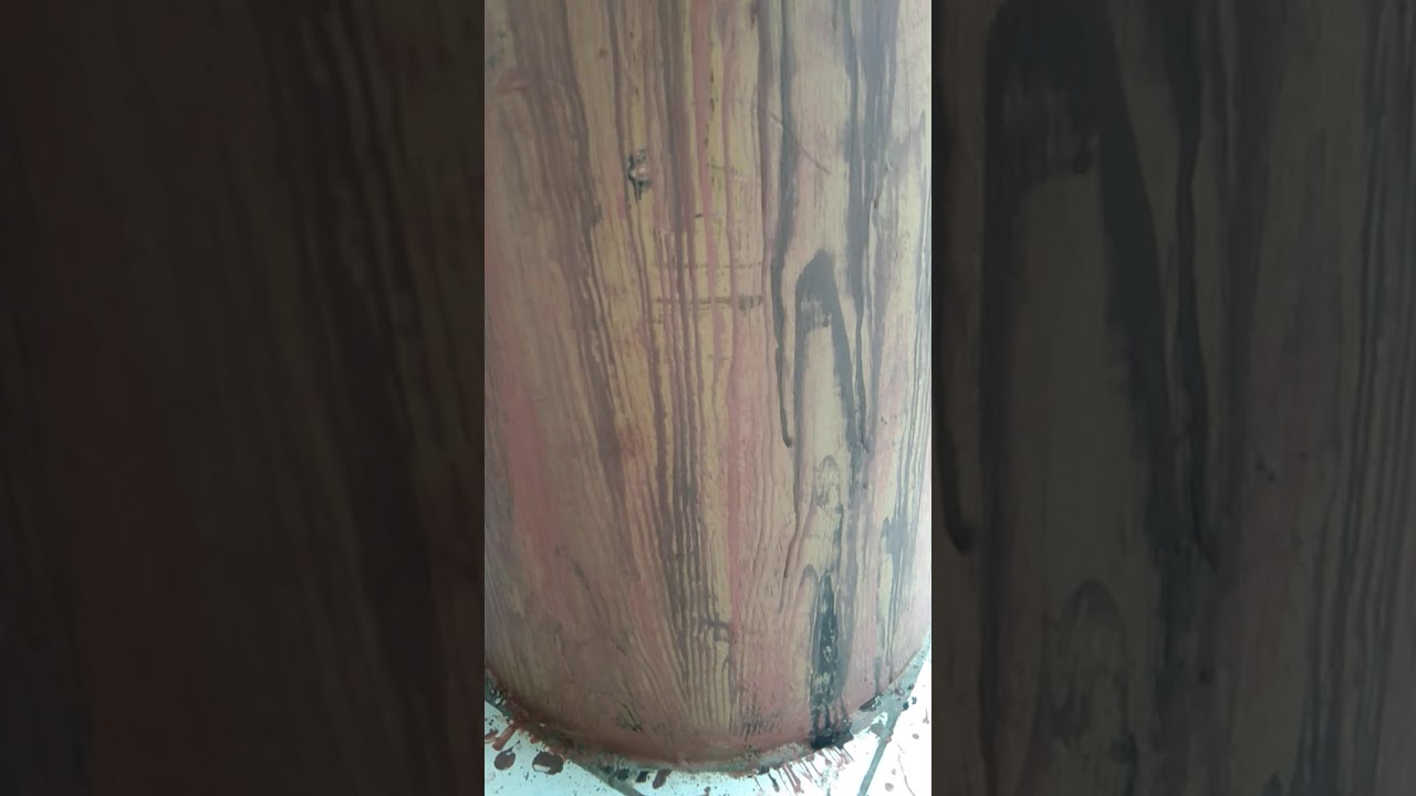 cara mengecat pillar atau dinding  motif  kayu  jati belanda 