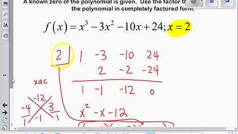 3 2 Factoring Polynomials Using Factor Theorem VIDEO