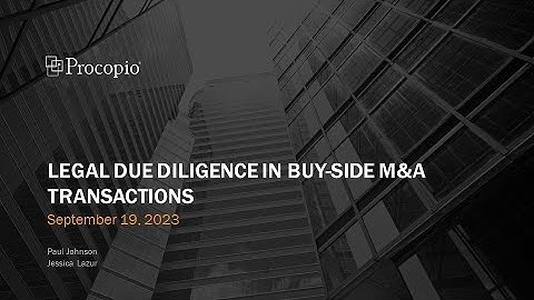 Buy-Side Diligence in an M&A Transaction