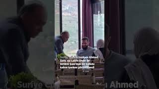 Suriye Cumhurbakan Ahmed ara Ei le Birlikte Kahve erken Grntlendi