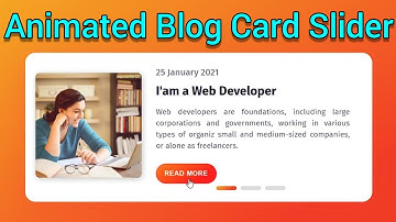 Animated Blog card Slider | How to create Animated Blog card Slider  Using HTML,CSS