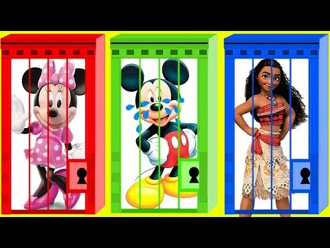Disney Minnie Mouse Mickey Mouse Wrong Color Key Ariel nursery rhymes for children Colors Learn