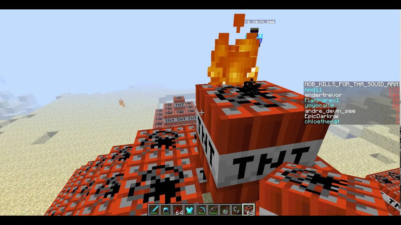 Minecraft TNT PYRAMID X2 birds chirping