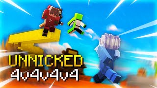 I Solo Queued 4v4v4v4 UNNICKED | Hypixel Bedwars