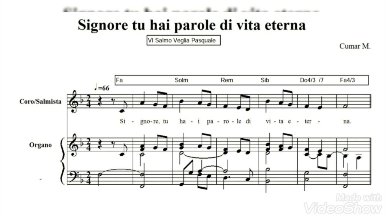 Signore Tu Hai Parole Di Vita Eterna Signore, tu hai parole di vita eterna: Salmo III Domenica Quaresima B e