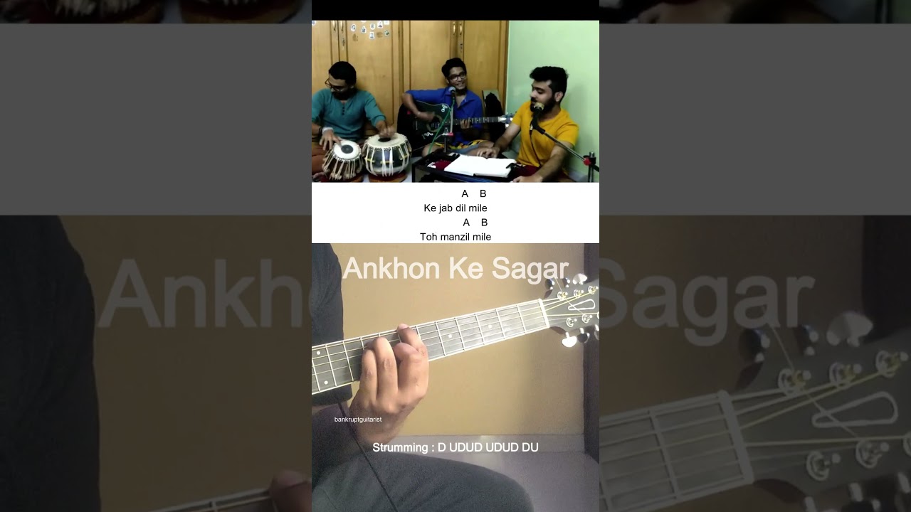 Ankhon ke sagar green room tapes guitar lesson #cover #guitar