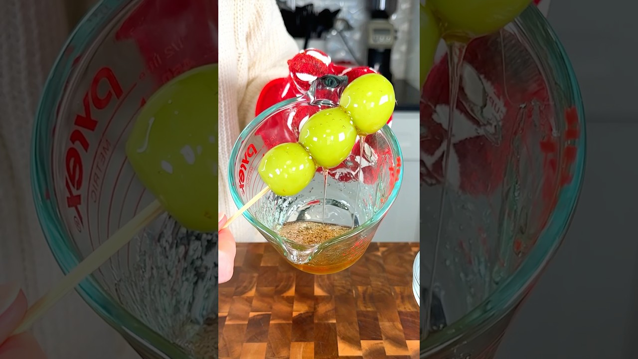 These grapes were so big and juicy, I had to make tanghulu