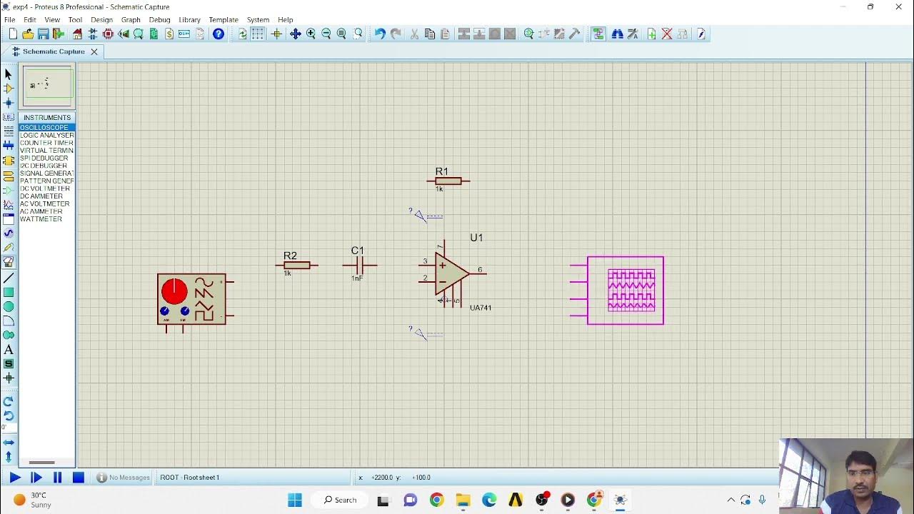 Simulation of differentiator with OpAmp in proteus 8 YouTube