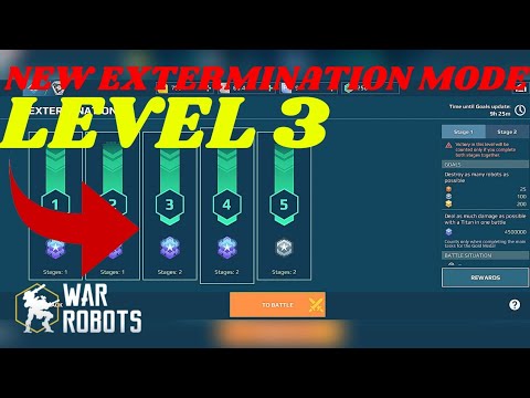 [WR]: How To Complete New EXTERMINATION MODE Level 3 In War Robots ...