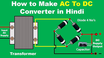 AC to DC Converter using Transformer, diode & Capacitor | Bridge Rectifier | electrical technician