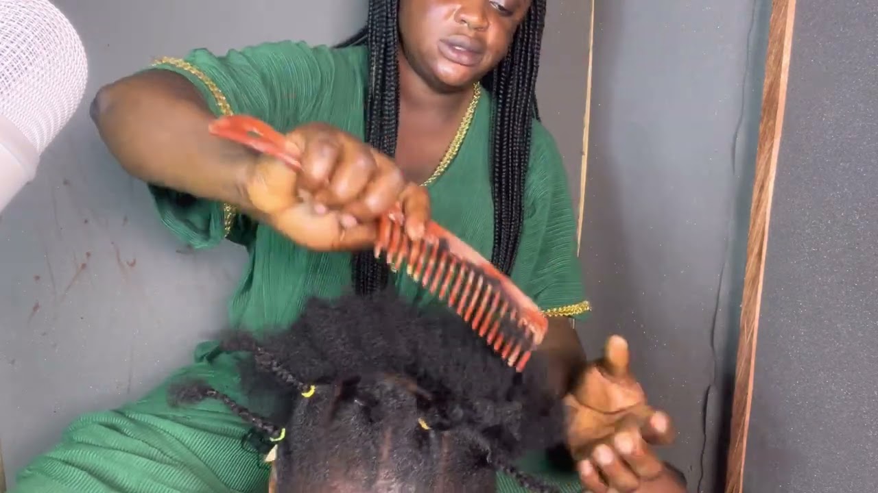 ASMR✨LOOSENING MY SISTERS HAIR WITH TEETH AFTER MAKING IT, WITH GUM CRACKING