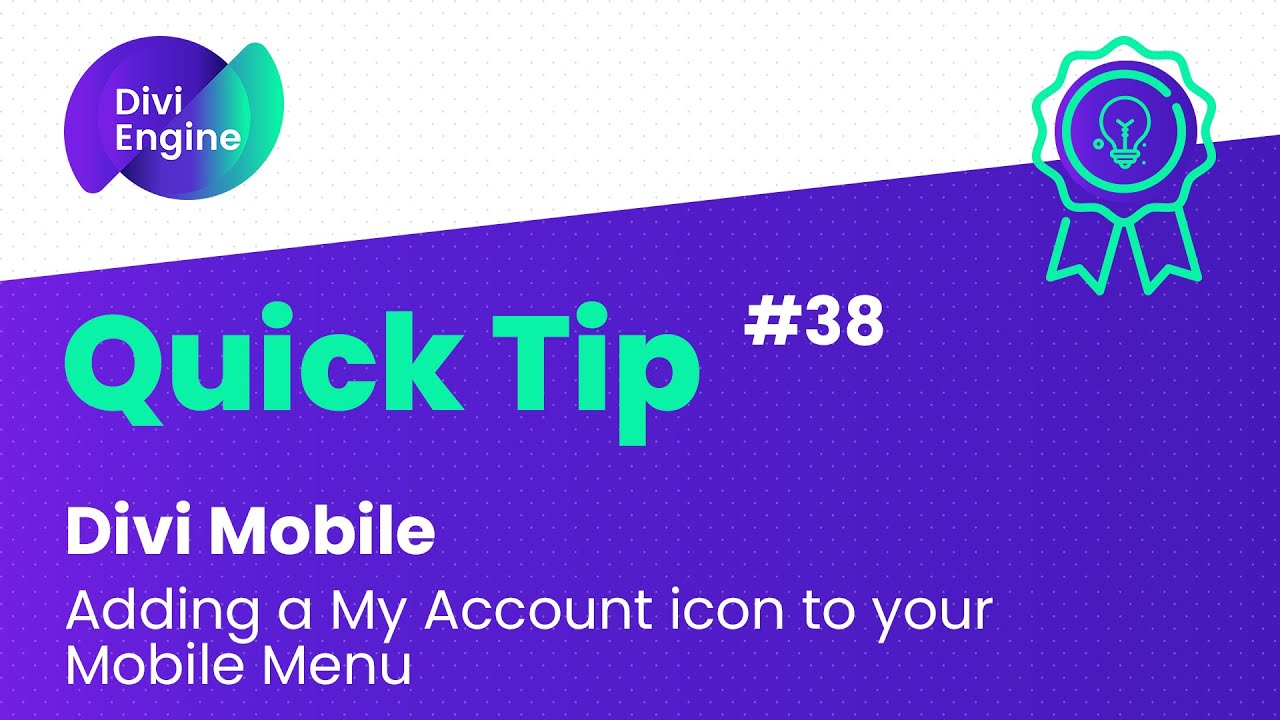 How to add a My Account icon to your Divi Mobile Menu - YouTube