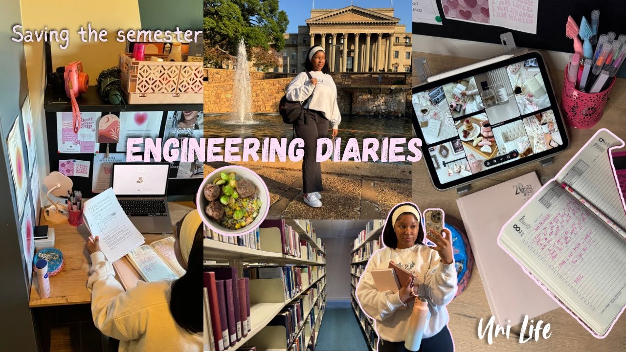Uni diaries🎀 | lot of studying, pulling an all nighter🌗, baking with friend🧁, engineering diaries E3