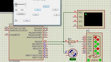 Servo motor + Matlab GUI + microcontroller PIC16F628A+Virtual Serial Port+ ISIS Proteus