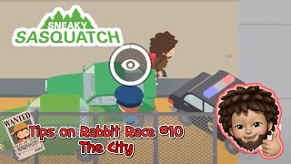 Sneaky Sasquatch - Tips on how to cheat on Rabbit Race #10, the City race