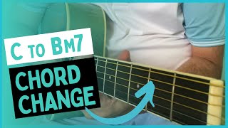 How To Change Chords [FASTER] - Cmaj7 to Bm7