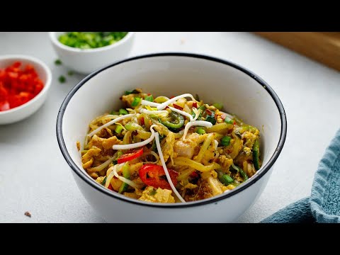 Keto Thai Chicken Zoodle Recipe Low-Carb Takeout Replacement