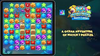 Sea creatures - Match 3 game #candycrush #candycrushsaga #candy #puzzle #match3 #match3games #game screenshot 4