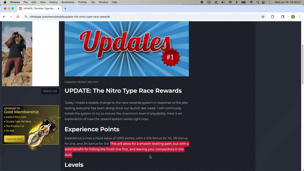 UPDATE: The Nitro Type Race Rewards