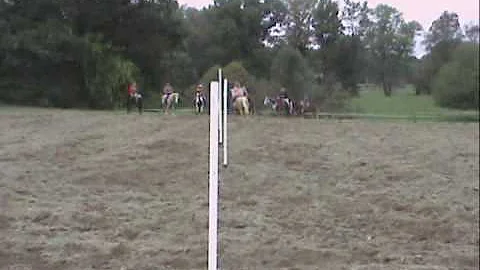 Julie Brannon runs poles for the FIRST time