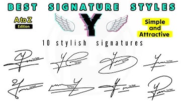 Signature ideas for letter Y | Y signature style | Letter Y signature style | Most stylish signature