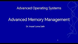 Lecture 4: Advanced Memory Management screenshot 1
