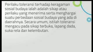 jelaskan yang dimaksud dengan sikap toleransi terhadap keberagaman