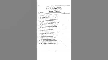 OU MCA Sem2 2021 Machine Learning