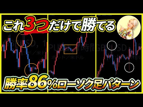 【ガチ初心者必見】FXはたった3つのローソク足パターンで勝てます