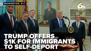 Trump speaks on $1,000 stipend for immigrants to "self-deport" as part of mass deportation plan