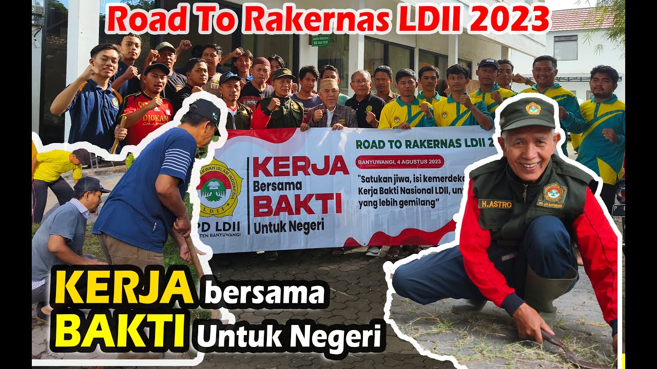 Warga LDII Banyuwangi Gotong Royong dan Bersama Sukseskan Kerja Bakti Nasional LDII 2023