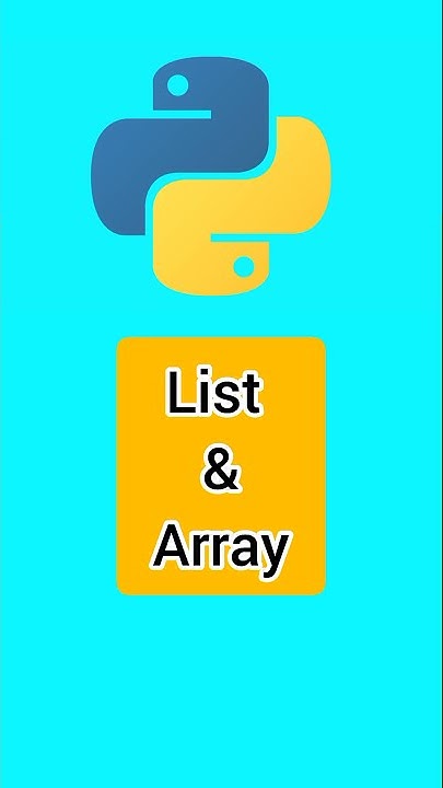 List vs Array In Python || Difference Between List And Array In Python ...