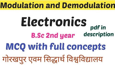 modulation and demodulation bsc 2nd year || DDUGU and SU || MCQ with full concepts||
