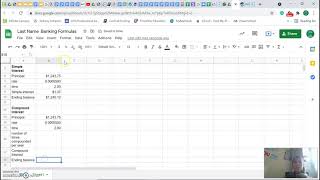Banking Spreadsheet #2 Compound Interest