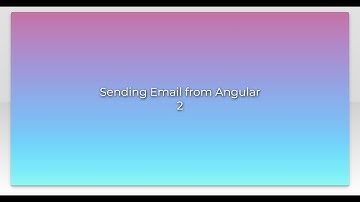 Sending Email from Angular 2