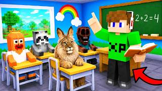 LEGBUTÁBB ÁLLATOK TANÁRA LETTEM A MINECRAFT-BAN! 😱(ÁLLATOK ISKOLÁJA)