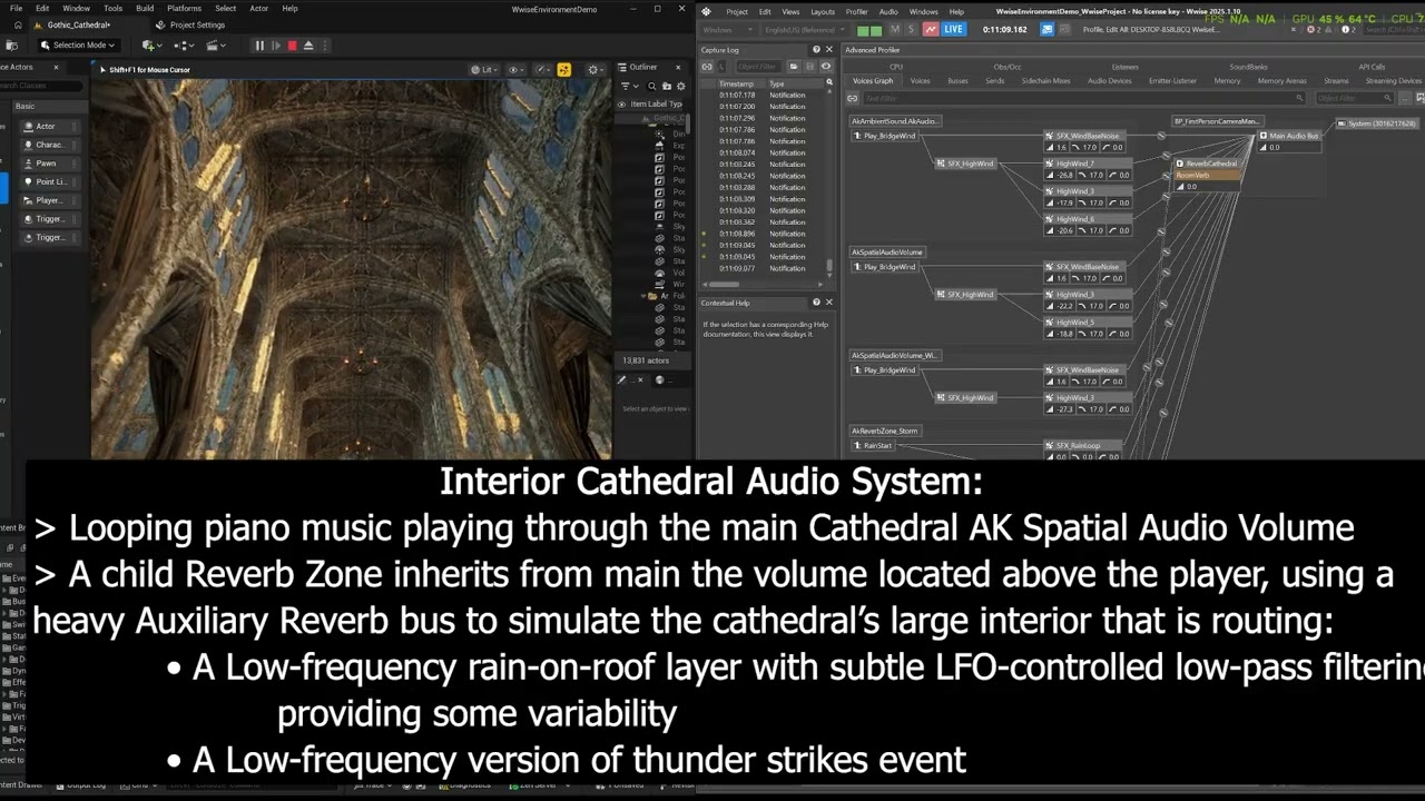 GOTHIC CATHEDRAL Audio Environment | Wwise Demo - Update 2